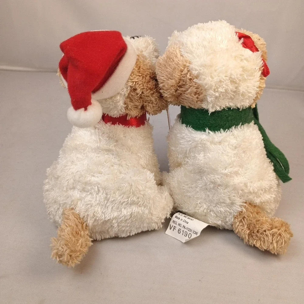 Hallmark Mini Kiss Kiss Puppies Magnetic Plush Kissing Christmas Dog  With Tag